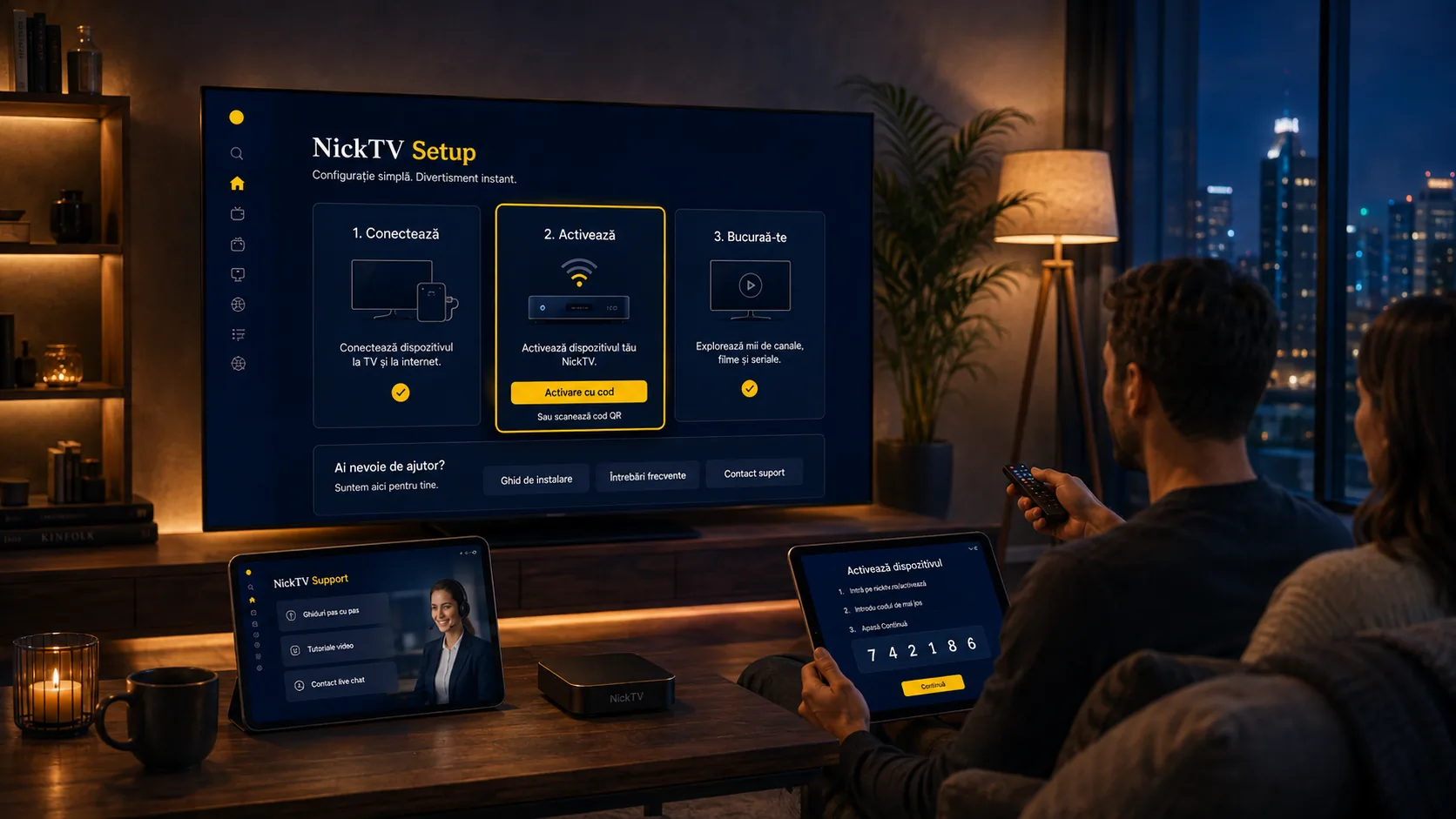 Configurare și suport NickTV pe televizor și tabletă